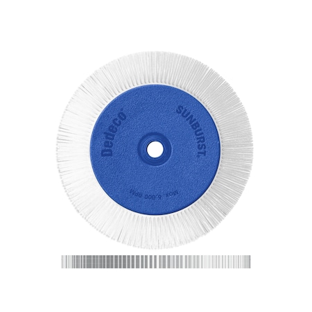 Dedeco Sunburst Radial Bristle Discs 8 in X 1 in Straight Ts White 120 Grit A/O 1/Unit 1906